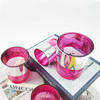 Customized Electroplated Glass Candlestick Romantic Valentine′s Day Candlestick Holder