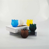 Wholesale Luxury Home Decor Candle Jars Round Shape Glass Candle Holder