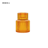 Christmas Embossed Pattern Colours Stained Glass Candle Holder Glass Candle Holder