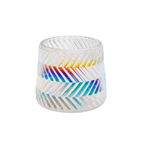 DEROLA White Colored Tealight Holder, Glass Tealight Candle Holders for Home Decor