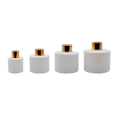 50ml 120ml 200ml Round Glass Aroma Diffuser Bottle with Aluminium Plastic Lid