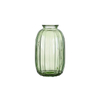 DEROLA Green Striped Glass Vase