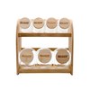 Airtight Clear Food Glass Storage Jars with Bamboo Lid/Stackable Kitchen Canister-DRL233015