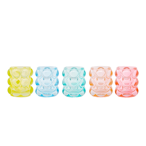 Round Bottom 320ml Clear Candle Cups Ornaments Vintage Pouring Coloured Candle Holders