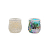 Customize Cheap Round Mosaic Glass Candle Holder for Decoration