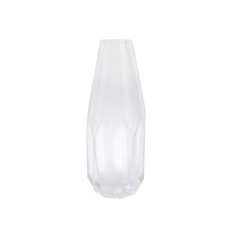 Diamond Crystal Thickened Rectangular Flower Ornament Glass Vase
