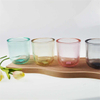 Customized Colors Frosted Glass Candle Holder Decal Printing Designs Classic