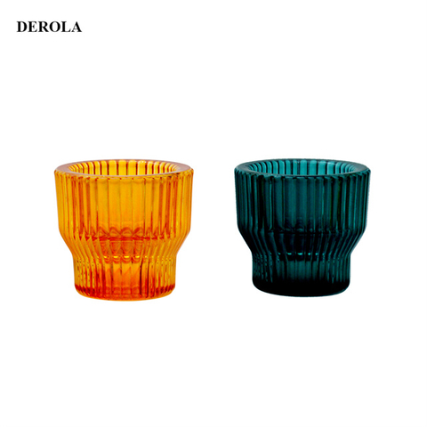 Custom Luxury Glass Candle Jar Painted Candle Holder