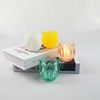 Wholesale Luxury Home Decor Candle Jars Round Shape Glass Candle Holder