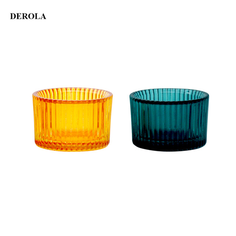 Hollow Christmas Logo Candle Cup Ion Plating Green Glass Candle Holder