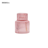 Christmas Embossed Pattern Colours Stained Glass Candle Holder Glass Candle Holder