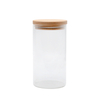Hotsale Multi-Sized High Borosilicate Glass Jar with Bamboo Lid for Storage Use