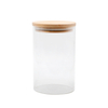 Multi-Sized Air-tight Cylinder High Borosilicate Glass Food Jar with Bamboo Lid, For Kitchen Use, Large Capacity