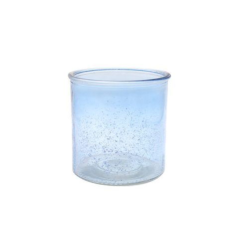 DEROLA 12cm Height Sprayed Blue Color Glass Vase