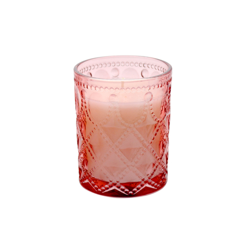 Green Wholesale Private Label Modern Nordic Colorful Glass Cup Holder Vessel Jar Scented Candle with Cork