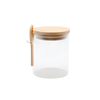 DEROLA Airtight Mini Glass Jars with Bamboo Lids and Bamboo Spoons, Spice Jars Small Food Storage Containers for Kitchen, Home Decor