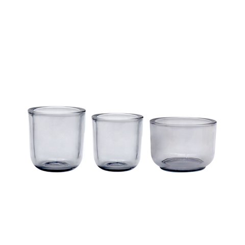 Straight Sided Amber Clear Empty DIY Candle Holder