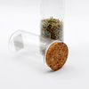 5PCS High Borosilicate Glass Jars with Cork Lid for Food Sugar Spice Storage