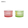 Hollow Christmas Logo Candle Cup Ion Plating Green Glass Candle Holder