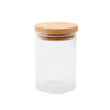 Multi-Sized Cylinder High Borosilicate Glass Food Jar with Bamboo Lid, For Kitchen Use, Storage