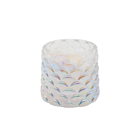 DEROLA Tealight Holder, Fish Scaled Glass Tealight Candle Holders for Home Decor