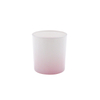 DEROLA Hollow White Glass Candle Holder, Gradient Ramp Painted Candle Holder