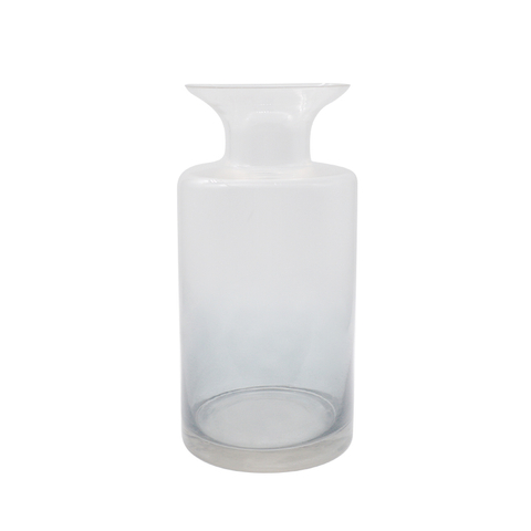 DEROLA Gradient Grey Glass Vase for Flowers