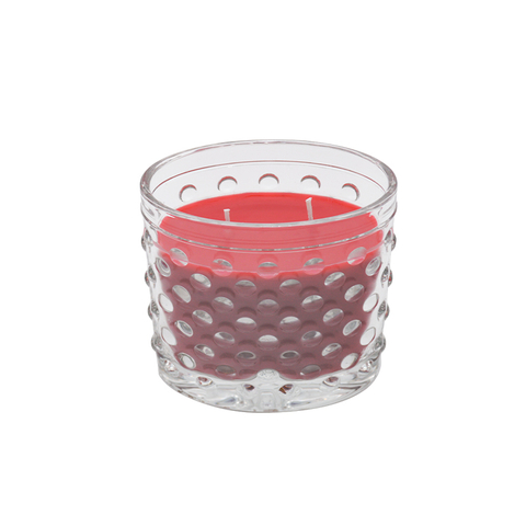 Factory Red Glass Candle Holders