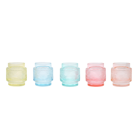 Home Decor Flower Shape Bowl Lanterns Votive Scented Glass Jar Candles Holder Container Cheap