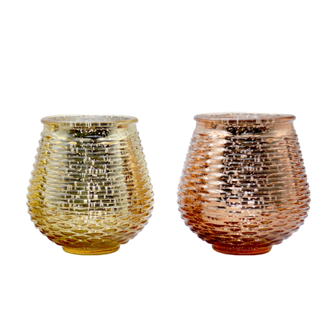 Mini Glass Candle Holder Christmas Colorful Candle Holder
