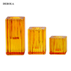 Christmas Pattern Plated Hardware Cover Glass Candle Holder