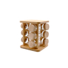 12PCS Set Glass Jar with Bamboo Lid And Shelf, with Circle Up And Bottom