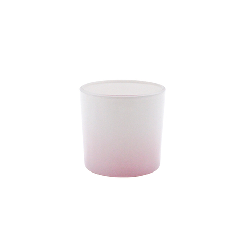 DEROLA White Gradient Pink Glass Tealight Candle Holder