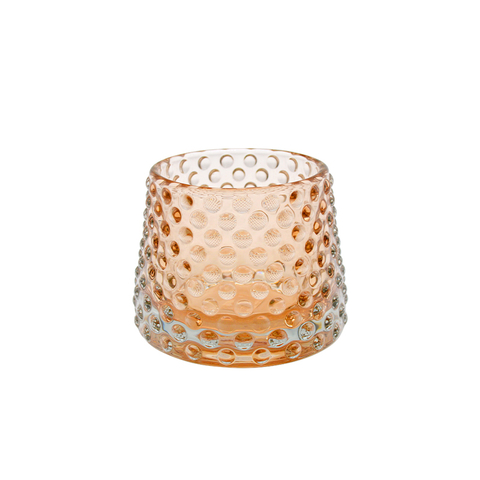 DEROLA European-Style Waterdrop Glass Candleholder, Classic Candle Jar- Rose Otto Good-looking Household Vintage Glass