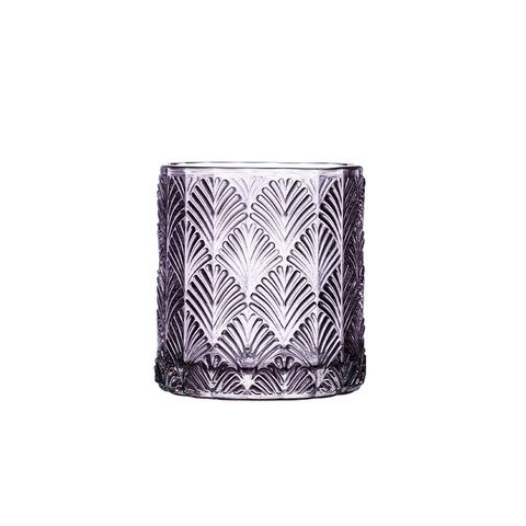 Custom Design Crackle Glass Candle Holder