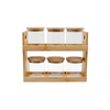Jars Set Borosilicate Airtight Kitchen Glass Food Storage Jars with Bamboo Lids-DRL233002