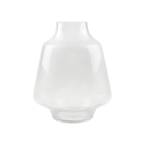 Decorative High Borosilicate Glass Clear Flower Vase with Lid for Home Office Wedding