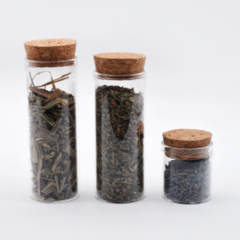 High Borosilicate Multi-sized Glass Jars with Cork Lid for Food Storage