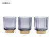 Hot Selling Cheap 300ml 500ml Green Bottle Glass Cut Cup Pillar Candle Holder