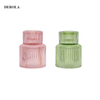 Christmas Embossed Pattern Colours Stained Glass Candle Holder Glass Candle Holder