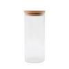 Hotsale Multi-Sized High Borosilicate Glass Jar with Bamboo Lid for Storage Use