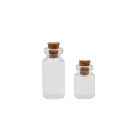 Heat Resistant High Borosilicate Salt Mini Glass Jars with Cork Lid-DRL233039