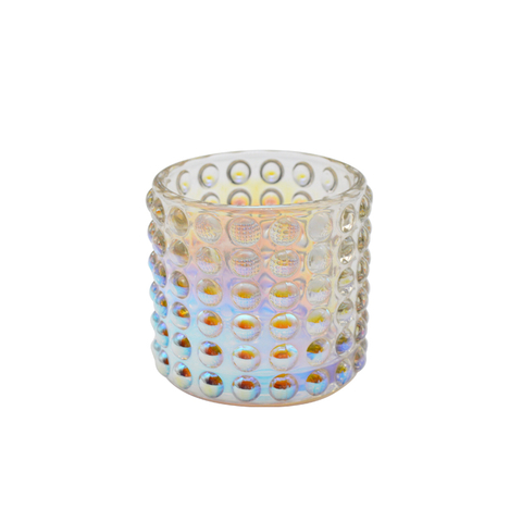 DEROLA Votive Tealight Holder, Dotted Glass Tealight Candle Holders