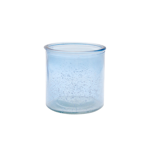 DEROLA 10cm Height Sprayed Blue Color Glass Vase