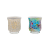Wholesale Luxury Home Decor Candle Jars Round Shape Glass Mosaic Candle Holder