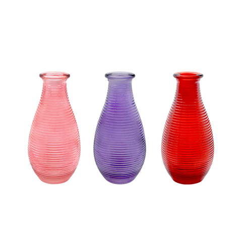 European Transparent Crystal Flower Glass Orname Vase