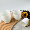 Hot Sale Spray Color Small Striped Glass Candle Holder with Lid
