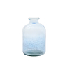 DEROLA Transparent Bubble Cylinder Blue Vase