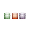 Factory Price Handmade Colored Amber Wedding Glass Candle Candle Holder