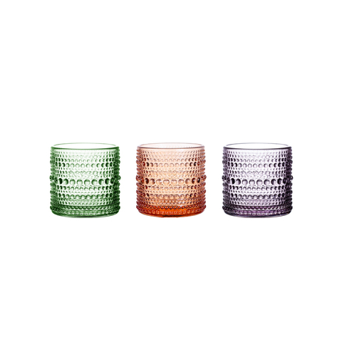 Factory Price Handmade Colored Amber Wedding Glass Candle Candle Holder